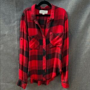Cloth and stone light flannel Button-Up Shirt